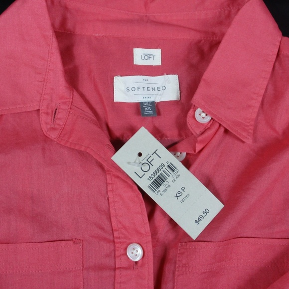 SOLD - Ann Taylor Loft Semi-Sheer The Softened Shirt - Picture 3 of 3